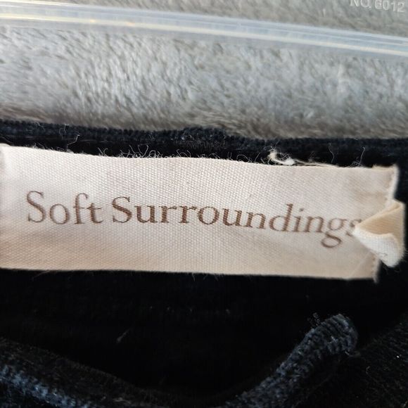 Soft Surroundings Corduroy Ankle Pant 29" Inseam Womens Size 10 Blue Stretchy - Picture 5 of 9